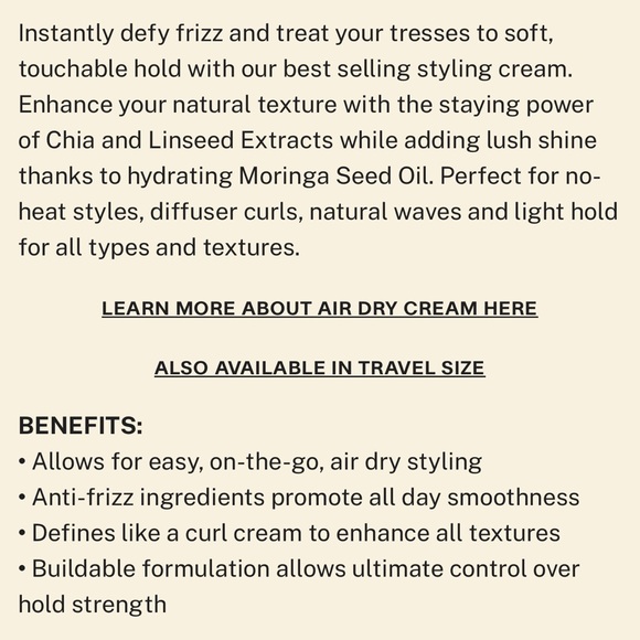 BNIB JVN
COMPLETE
AIR DRY CREAM
CRÈME SECHAGE À
L'AIR LIBRE! - Picture 15 of 15